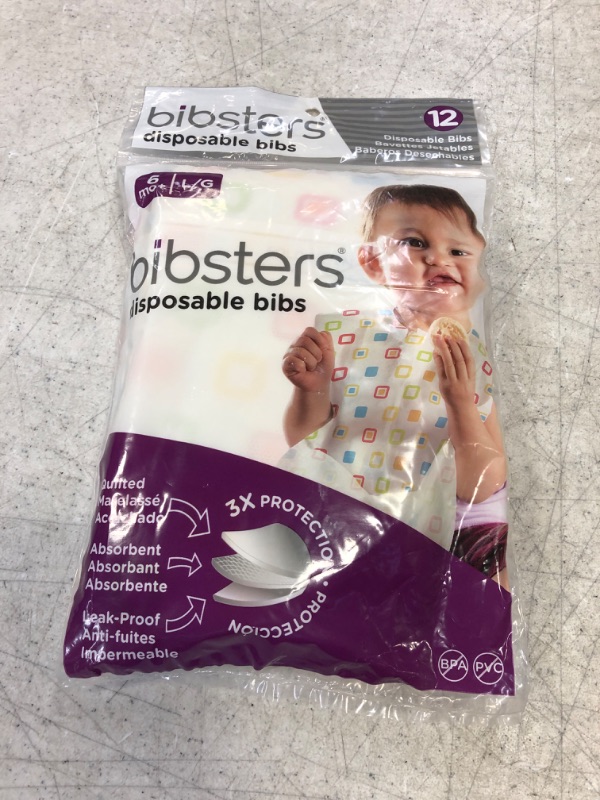 Photo 1 of Bibsters Disposable Bib, 12 Ct