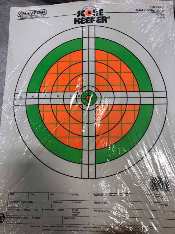 Photo 2 of Champion Traps and Targets CHAMPION TRAPS TARGETS CHAMPION SCOREKPR 100YD SML BORE FLR