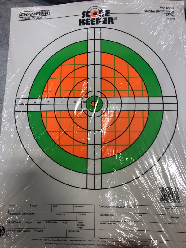 Photo 1 of Champion Traps and Targets CHAMPION TRAPS TARGETS CHAMPION SCOREKPR 100YD SML BORE FLR