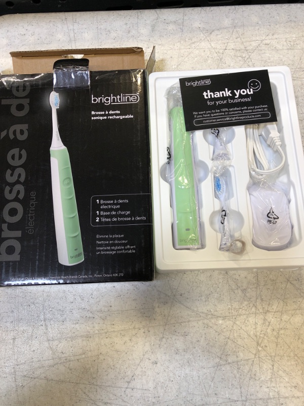 Photo 2 of Brightline Rechargeable Sonic Electric Toothbrush