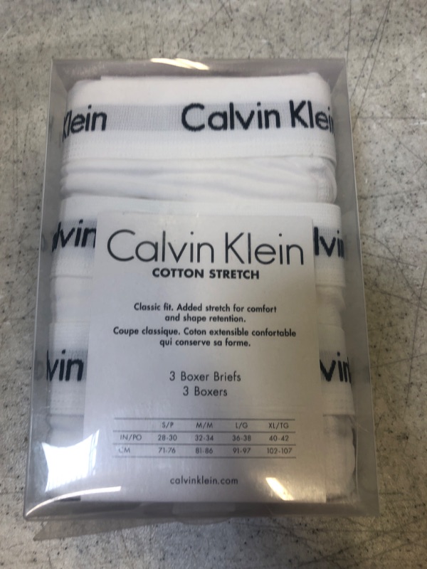 Photo 2 of Calvin Klein Men's Cotton Stretch Multipack Boxer Briefs, Size Medium (3 Pack)