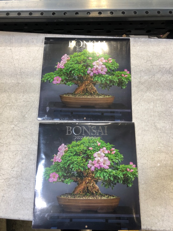 Photo 2 of 2022 Square Wall Calendar - Bonsai, 12 x 12 Inch Monthly View, 16-Month, Floral Theme, Includes 180 Reminder Stickers, Pack of 2
