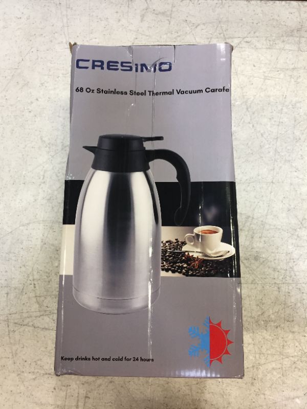 Photo 3 of 68 oz Stainless Steel Thermal Coffee Carafe/Double Walled Vacuum Thermos/12 Hour