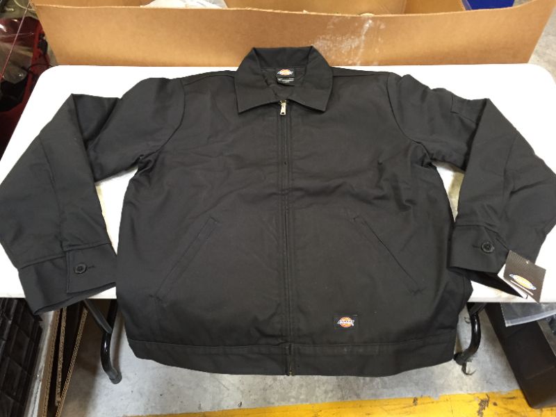 Photo 2 of Dickies Men's Big-Tall Insulated Eisenhower Jacket, Black, Large Tall