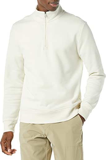 Photo 1 of Amazon Essentials Men's Long-Sleeve Quarter-Zip Fleece Sweatshirt, Size Medium 