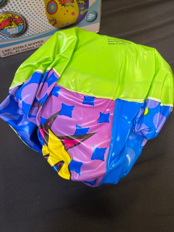 Photo 1 of 2 Pack Inflatable Bopper, 47 Inches Kids Punching Bag with Bounce-Back Action, Inflatable Punching Bag for Kids Gift

