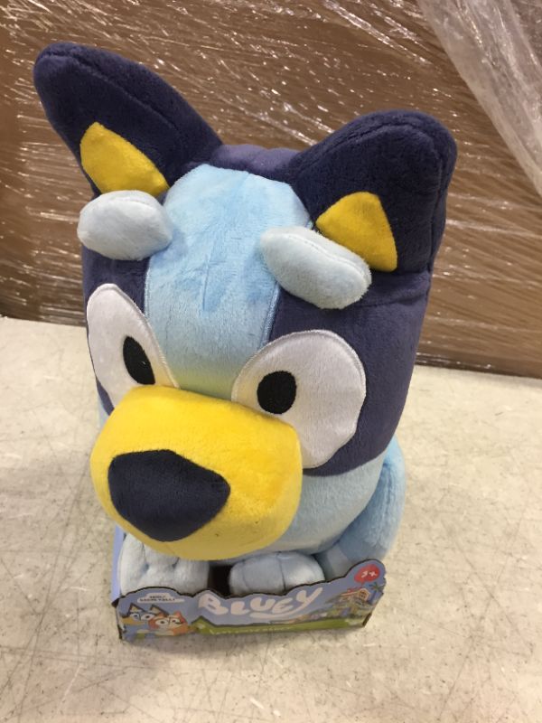 Photo 2 of Bluey 18" Stuffed Animal - Playtime & Naptime Companion, Jumbo Size, Soft Deluxe Materials - Huggable Cuddles Best Friend (13010)
(DAMAGES TO PACKAGING)