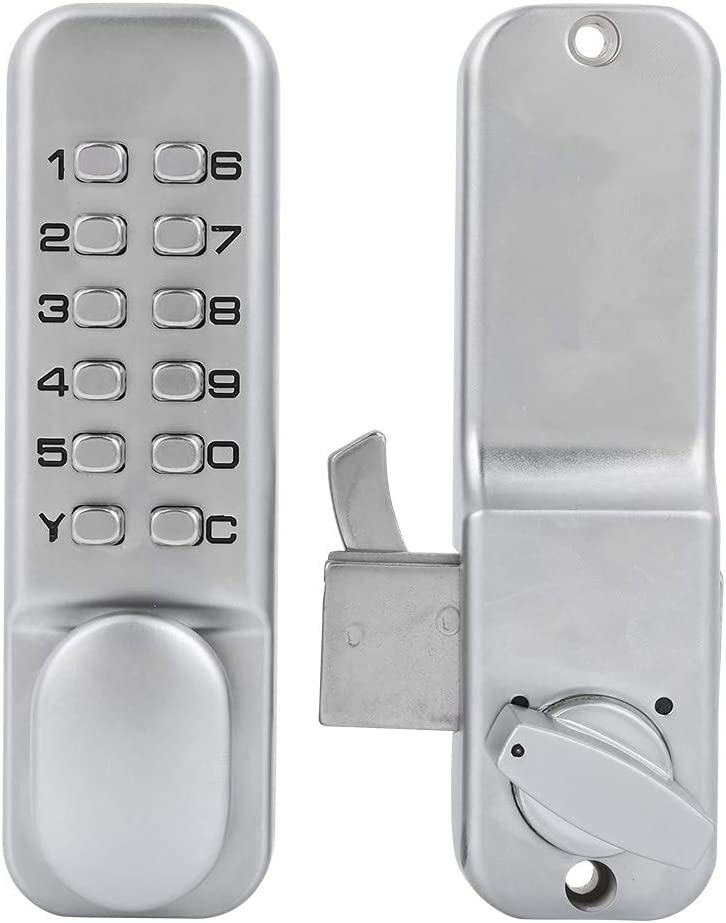 Photo 1 of 1?11 Digitals Mechanical Password Door Lock Set, Zinc Alloy Sliding Swing Password Combination Keyless Entry Door Lock for Home, Office (Need a Door Frame if Installed on Glass Door)
