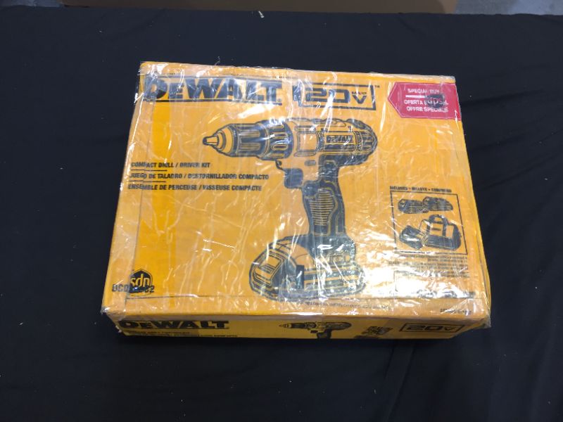 Photo 3 of 20-Volt MAX Cordless 1/2 in. Drill/Driver, (2) 20-Volt 1.3Ah Batteries, Charger & Bag