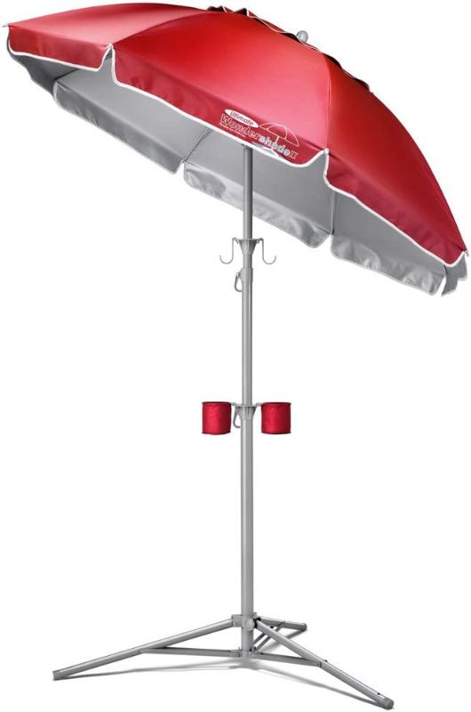 Photo 1 of Wondershade Ultimate Portable Sun Shade Umbrella, Lightweight Adjustable Instant Sun Protection - Red
