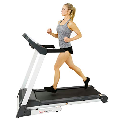 Photo 1 of  Sunny Health & Fitness SF-T7515 Smart Treadmill. PARTS ONLY; PACKAGE DMG, HEAVILY USED. NO HARDWARE, WILL NOT TURN ON 