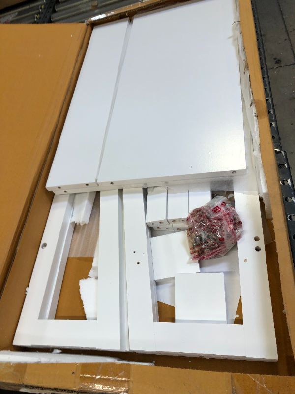 Photo 2 of Amazon Basics Modern 5-Tier Ladder Bookshelf Organizer, Solid Rubberwood Frame - White
