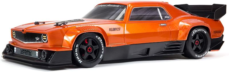 Photo 1 of ARRMA 1/7 Felony 6S BLX Street Bash All-Road Muscle Car RTR (Ready-to-Run Transmitter and Receiver Included, Batteries and Charger Required), Black, ARA7617V2T1
needs battery and is missing hardware and small parts
