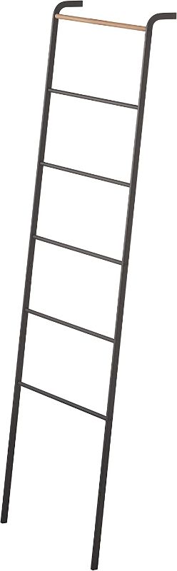 Photo 1 of Yamazaki Home Leaning Ladder Rack, One Size, Black
