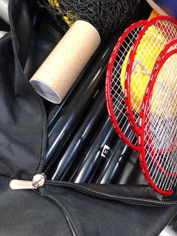 Photo 1 of Amazon Basics Outdoor Volleyball and Badminton Combo Set with Net
