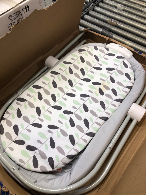 Photo 2 of Fisher-Price Soothing View Bassinet – Climbing Leaves, portable bedside baby crib [Amazon Exclusive] (STAINED)