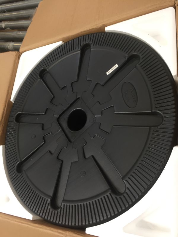 Photo 3 of 100 Lbs Weighted Round Heavy Duty Plastic Market Umbrella Base, BASE ONLY. 
