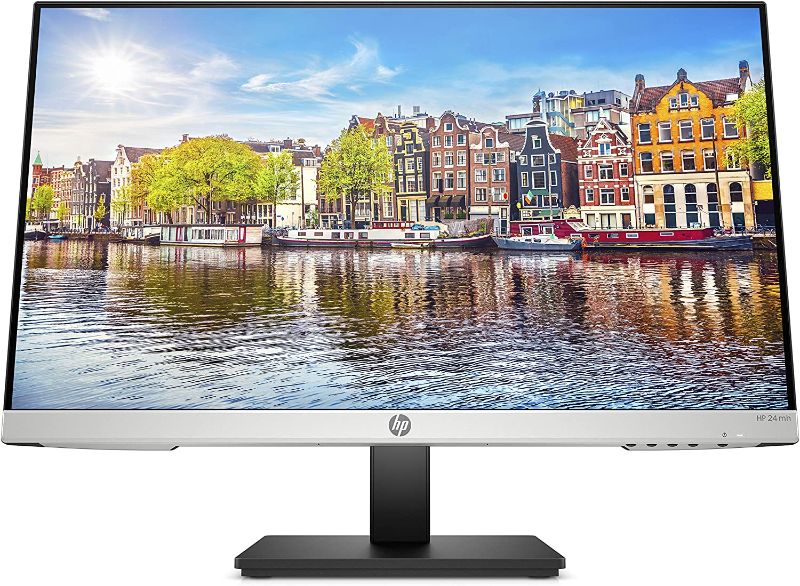 Photo 1 of HP 24mh FHD Monitor - Computer Monitor with 23.8-Inch IPS Display (1080p) - Built-In Speakers and VESA Mounting - Height/Tilt Adjustment for Ergonomic Viewing - HDMI and DisplayPort - (1D0J9AA#ABA)
