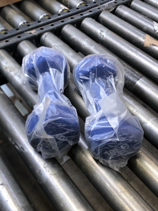 Photo 1 of 10LB DUMBELLS RUBBER HEX