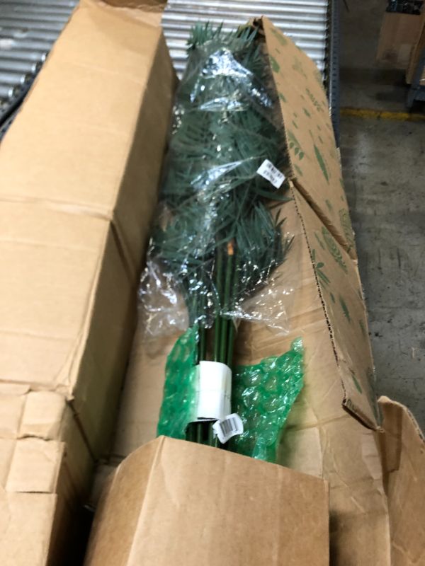 Photo 1 of 4 ft. Artificial Plastic Parlor Palm Tree *****MAJOR DAMAGE TO PACKAGING*****