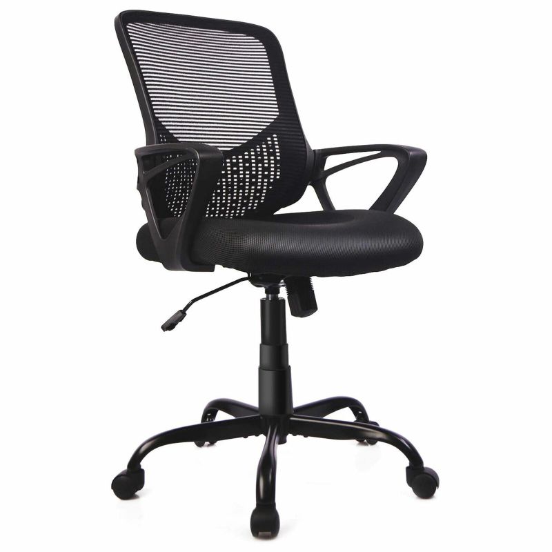 Photo 1 of Smugdesk Mid Back Swivel Executive Computer Chair W/ Adjustable Height, Black
