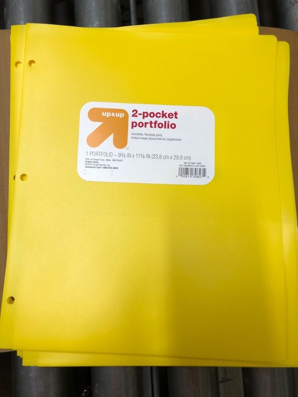 Photo 1 of 2 pocket portfolio folders (9pack) color yellow
