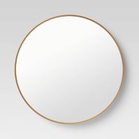 Photo 1 of 28" Flush Mount Round Decorative Wall Mirror