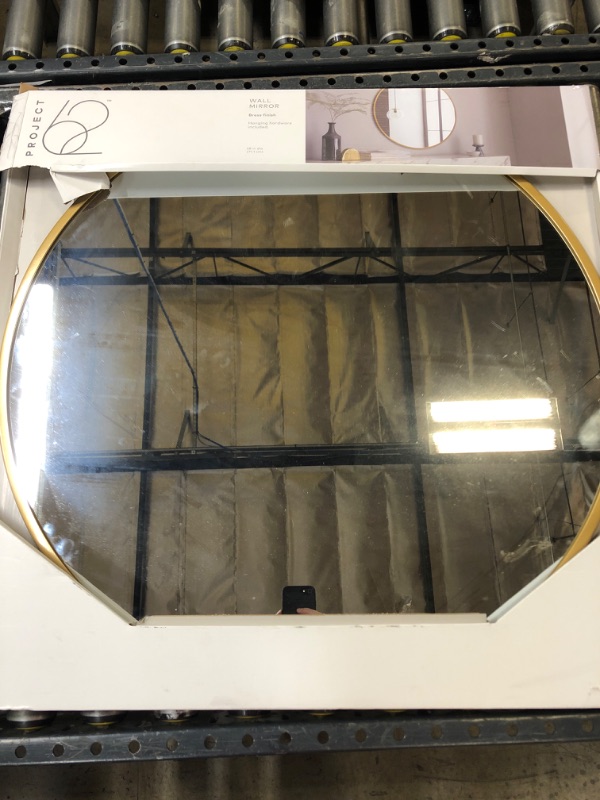 Photo 2 of 28" Flush Mount Round Decorative Wall Mirror