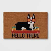 Photo 1 of 1'6"x2'6" Hello Summer Dog Doormat Natural - Sun Squad

