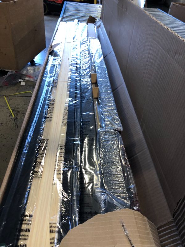 Photo 1 of ZINUS Mia Metal Platform Bed Frame with Headboard / Wood Slat Support / No Box Spring Needed / Easy Assembly KING, PACKAGE DMG, MINOR DMG AS A RESULT