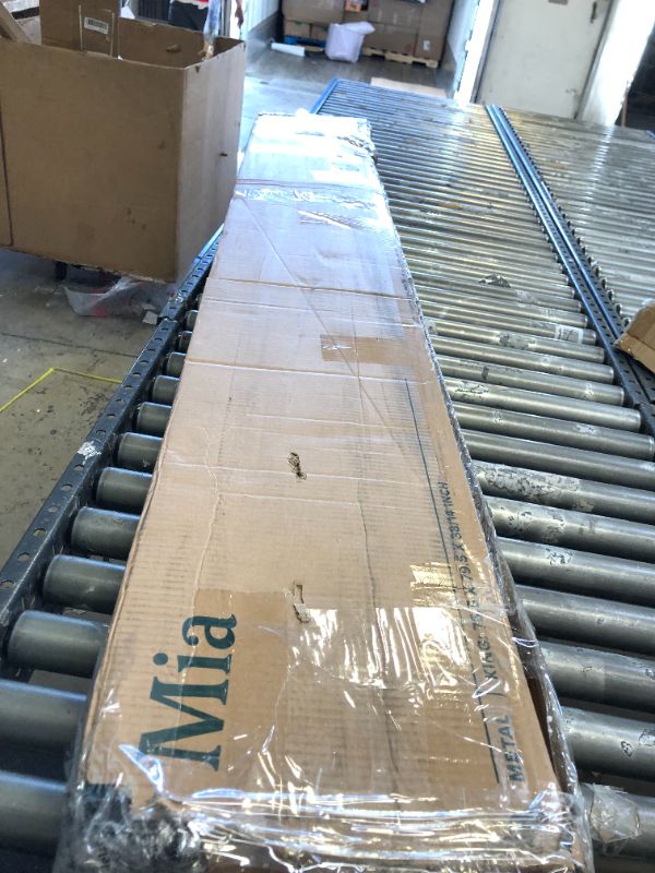 Photo 1 of ZINUS Mia Metal Platform Bed Frame with Headboard / Wood Slat Support / No Box Spring Needed / Easy Assembly KING, PACKAGE DMG, MINOR DMG AS A RESULT