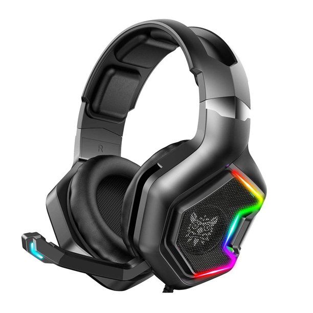 Photo 1 of ONIKUMA K10 pro Computer Gaming Headset RGB LED Light Wired Earphone --- UNABLE TO TEST 
