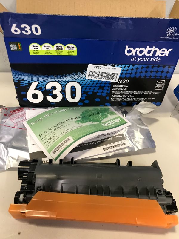 Photo 3 of Brother Genuine Standard Yield Toner Cartridge, TN630, Replacement Black Toner, Page Yield Up To 1,200 Pages, Amazon Dash Replenishment Cartridge
