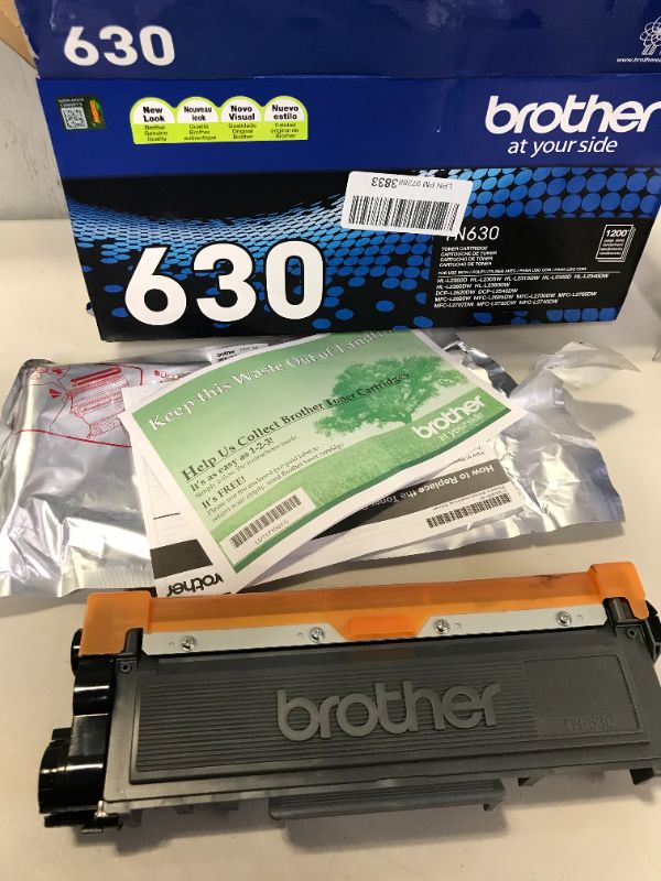 Photo 4 of Brother Genuine Standard Yield Toner Cartridge, TN630, Replacement Black Toner, Page Yield Up To 1,200 Pages, Amazon Dash Replenishment Cartridge
