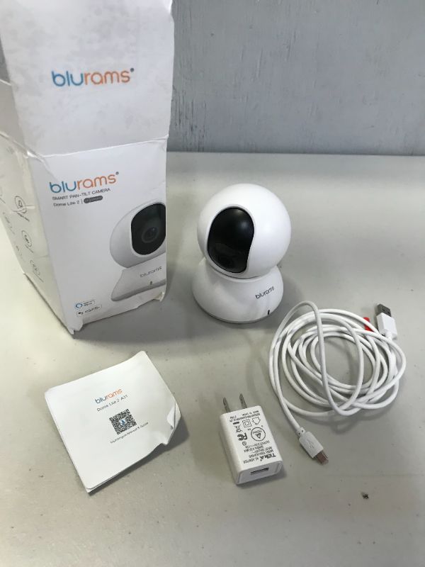 Photo 4 of Security Camera 2K, blurams Baby Monitor Dog Camera 360-degree for Home Security w/ Smart Motion Tracking, Phone App, IR Night Vision, Siren, Works with Alexa & Google Assistant & IFTTT, 2-Way Audio --- could not test
