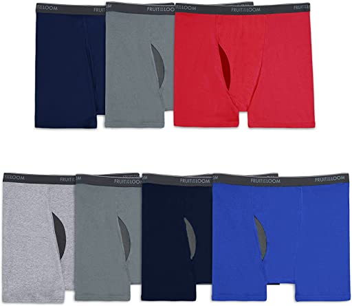Photo 1 of Fruit of the Loom Men's Coolzone Boxer Briefs (Assorted Colors) 5X --- AND --- Hanes Boys' Breathable Tagless Boxer Brief, 6-Pack XL

