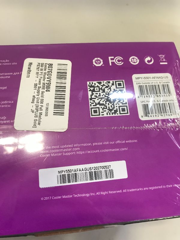Photo 6 of Cooler Master MWE Gold 550 Full Modular 80+ Gold 550W Compact PSU with 120mm Silent Fan, Flat & Flexible Cables, 5 Year Warranty
