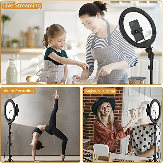 Photo 1 of 10" Selfie Ring Light with Tripod Stand with Phone Holder