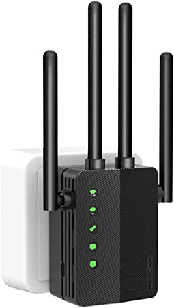 Photo 1 of WiFi Range Extender 1200Mbps Signal Booster Repeater, Foscam 2.4G & 5GHz Dual Band Wireless Amplifier with Intelligent Signal Indicator, One Button Setup with Ethernet Port
