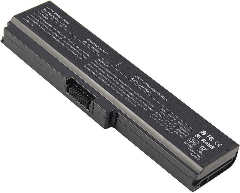 Photo 1 of PA3817U-1BRS Battery for Toshiba Satellite L755 C655 M645 L750P L600 L675 L675D L700 L745 L750D L755D M640 P745 Series, Fit PA3818u-1BRS PA3819U-1BRS …
