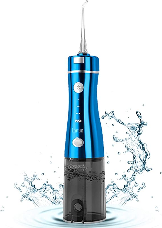 Photo 1 of Water Flosser Cordless Teeth Cleaner, Professional Wate Flosser Oral Care for Braces Bridges Care IPX7 Waterproof Dental Flosser with 7 Interchangeable Jet Tips, Detachable Water Tank for Home Travel
