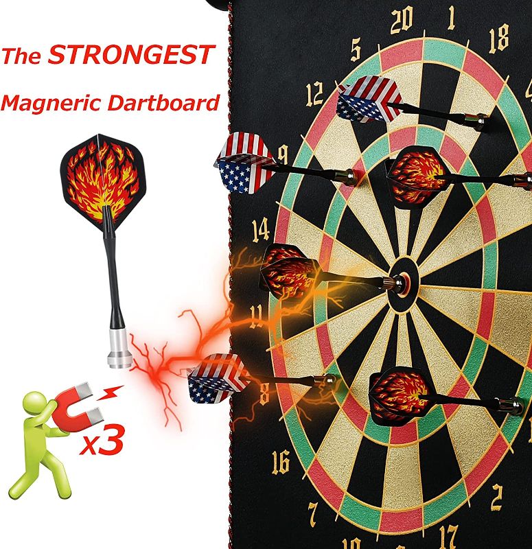 Photo 1 of Anmmy Pro Magnetic Dart Board Double-Sided,for All Ages, Best Toy Gift for Kids and Teen, Excellent Indoor Sports, Party Family Games.
