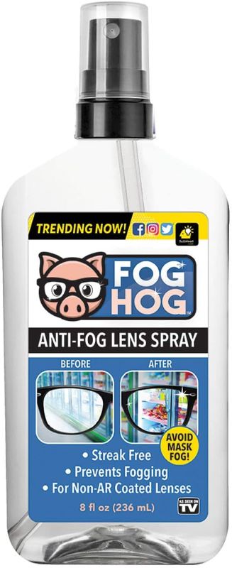 Photo 1 of As Seen On TV Fog Hog Anti-Fog Lens Spray for Non-Anti-Reflective Lenses by BulbHead — Prevents Fogging of Glass or Plastic Eyeglasses, Sunglasses, Goggles & More — Streak-Free Protection — 8-oz

