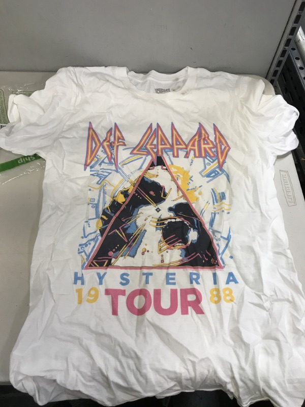 Photo 2 of Def Leppard 1980s Heavy Hair Metal Band Rock & Roll Hysteria '88 Adult T-Shirt SIZE SMALL 
