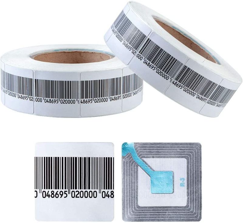 Photo 1 of 8.2 MH RF Security Tags Soft Labels with Mock Barcodes for Retail EAS Anti-Theft System (2000 PCS)
