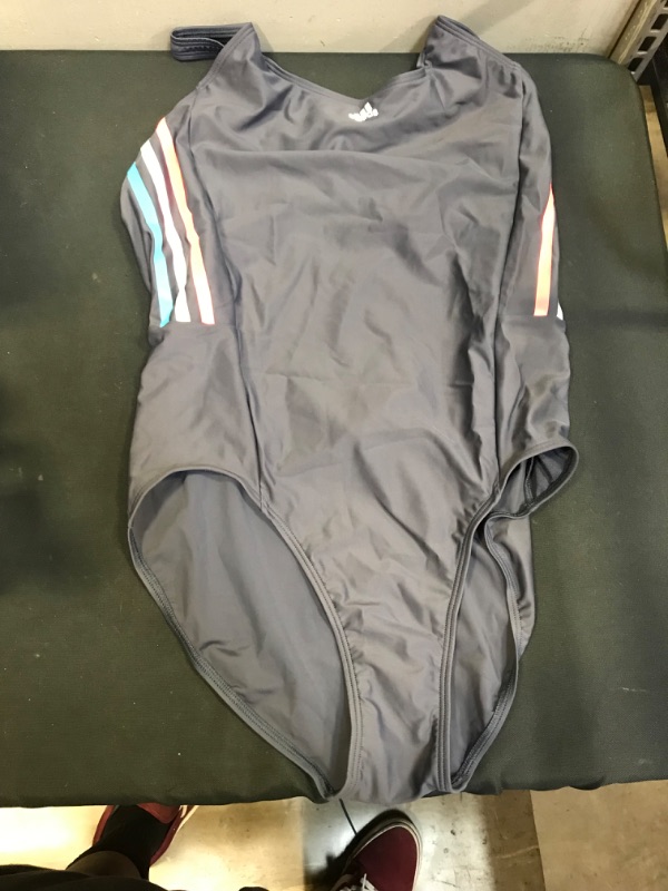 Photo 1 of adidas Women's Standard Sh3.ro Mid 3-Stripes Swimsuit  --Size 14 --
 