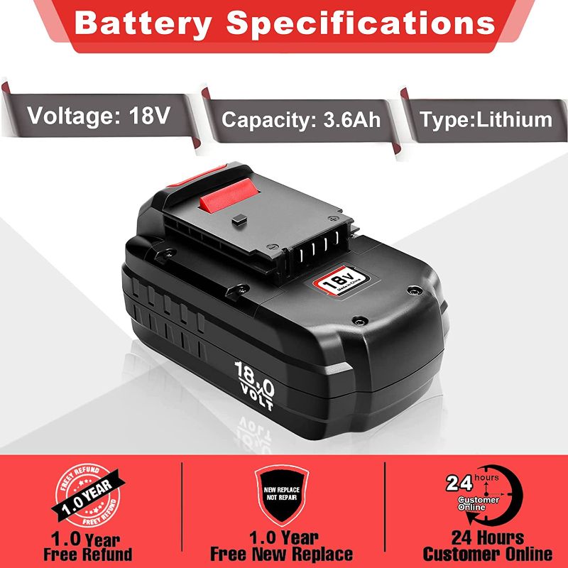 Photo 1 of  PC18B 18V 3.6Ah Ni-Mh Replacement Battery for Porter Cable 18V Battery PC188 PC18B-2 PC18BLEX PCC489N PCMVC PCXMVC Compatible with Porter Cable 18V Cordless Power Tools