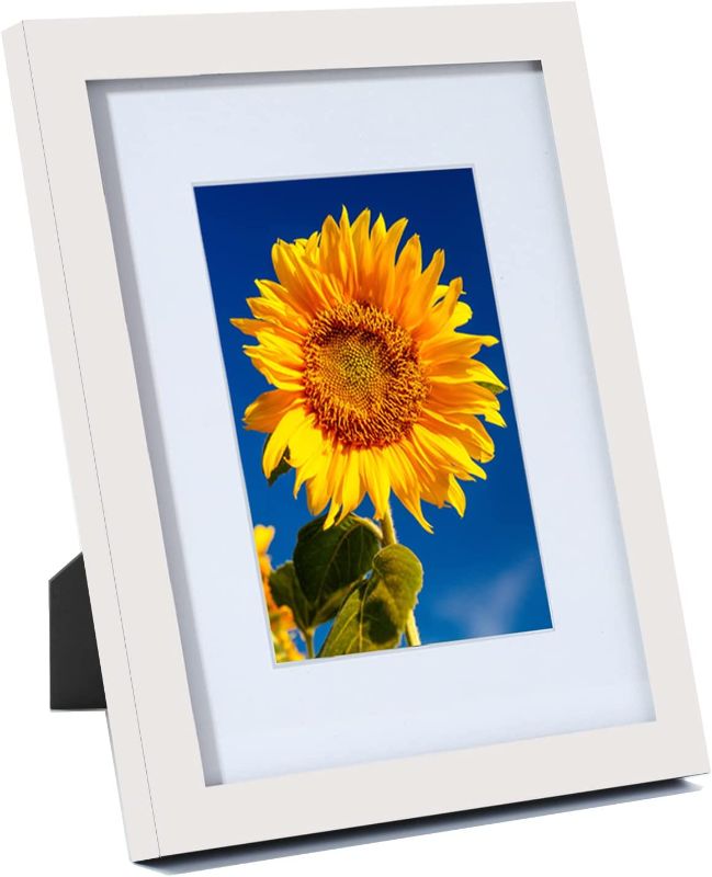 Photo 1 of Anjular 8x10 Picture Frame White,Picture Frames 8 by 10 with HD Glass,8x10 Frame Gallery Wall Frame Set,Photo Frame 8x10 with Mat for 5x7 Pics,for Wall or Tabletop
