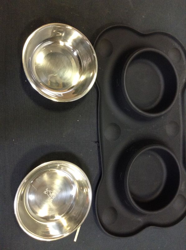 Photo 1 of 2 pc set dog/ pet bowls 