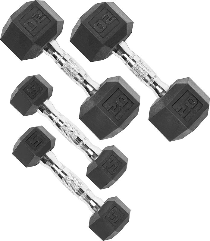 Photo 1 of CAP 50lb Coated Hex Dumbbells, 5x2 20x2, Part of 150lb Set
